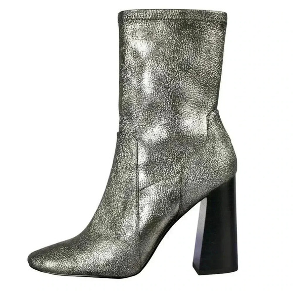 Design Lab x Lord&Taylor Maala Boots Size 8B Metallic Silver Pewter High Heels. - Picture 3 of 16